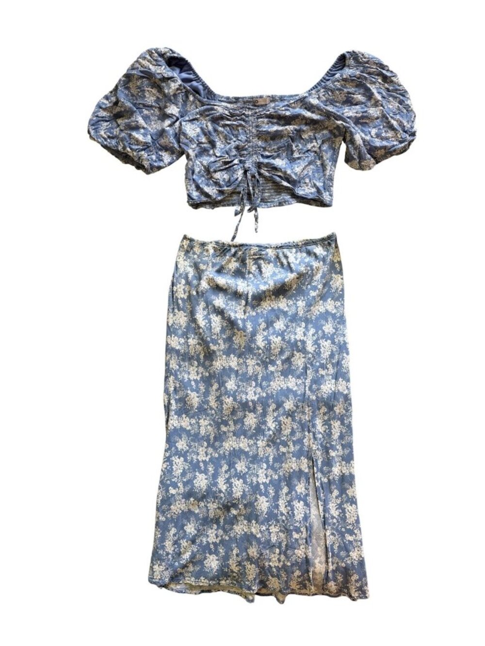 Sag Harbor Blue Floral 2-Piece Set XL L